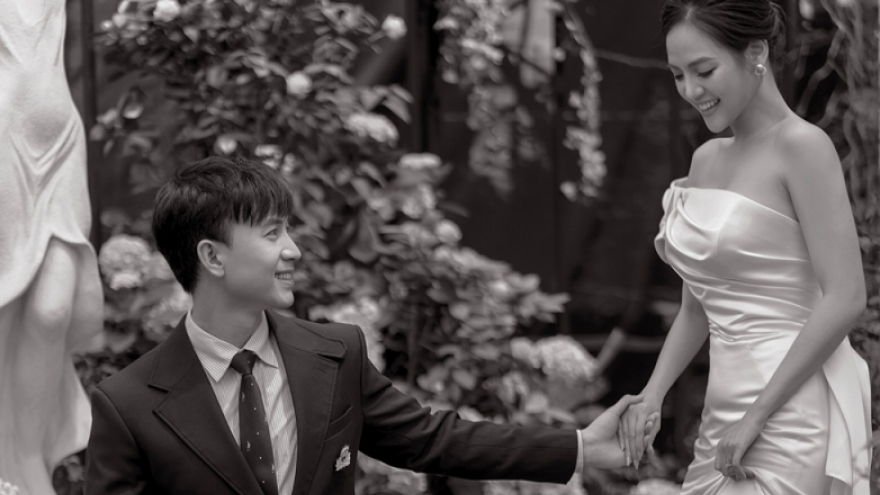 Thu Quỳnh, Anh Vũ trong "Hương vị tình thân" bất ngờ tung hình cưới đẹp như mơ